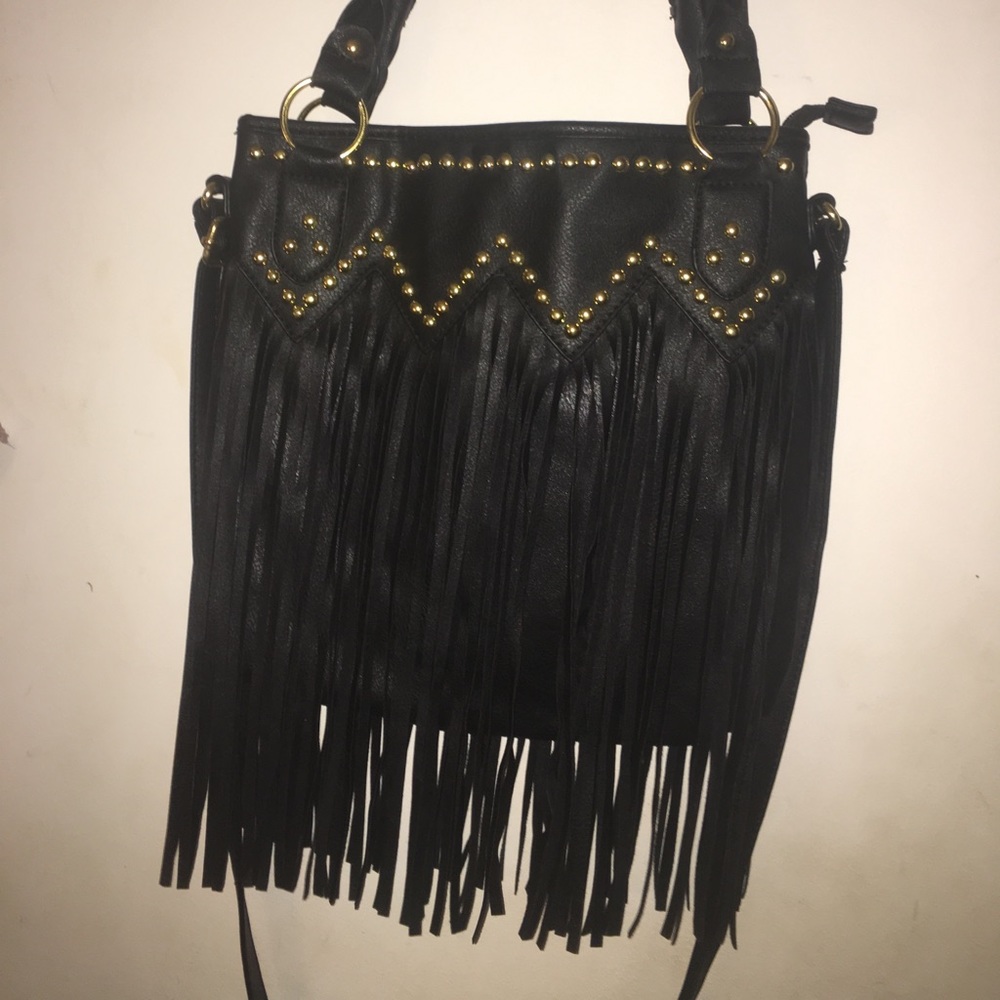 Black fringe Purse